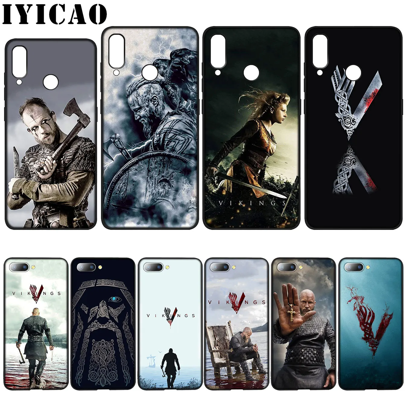 

IYICAO vikings serie 4 fashion Better Silicone Soft Case for Huawei Y7 Y6 Prime Y9 2018 Honor 8C 8X 8 9 10 Lite 6A 7C 7X 7A Pro