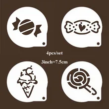 4 шт. трафареты для кофе капучино Cookie печенье кекс плесень Sugarcrafts трафарет для торта Кондитерская Гато Кондитерская reposteria