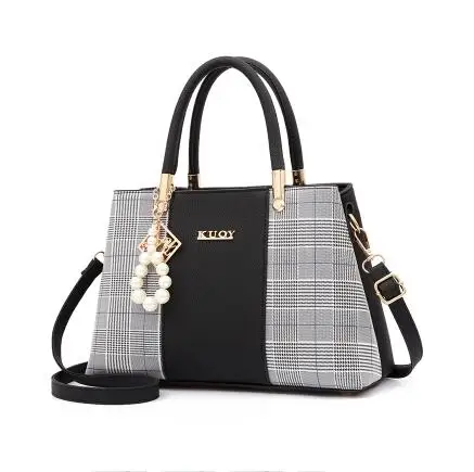 

Ragcci Brand large capacity zipper houndstooth ladies totes casual shopping work purse women crossbody shoulder handbags