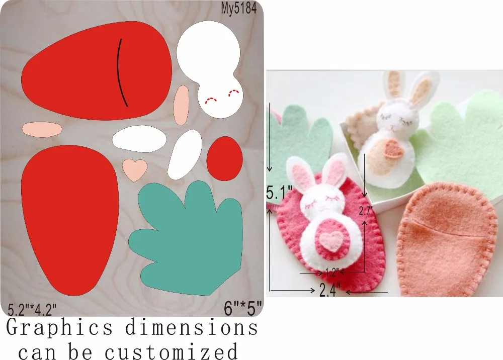 

Baby rabbit wood moulds die cut accessories wooden die Regola Acciaio Die Misura MY