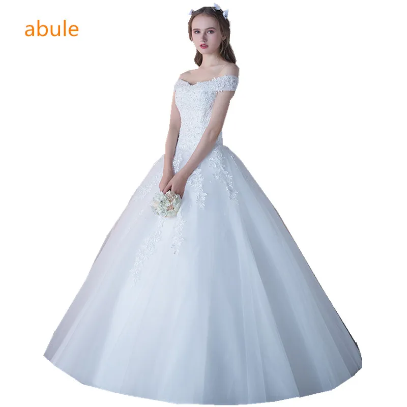ABULE wedding dress princess Luxurious Alencon Lace Very good quality