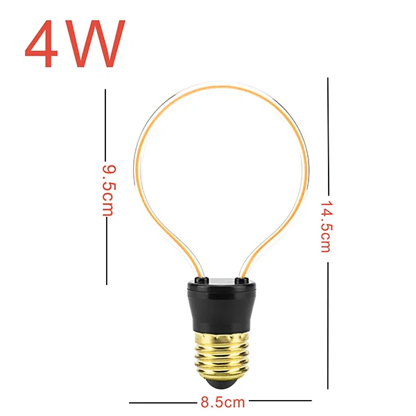 Ретро винтажный светодиодный светильник E27 220 в 240 В Мягкий Светодиодный светильник накаливания 4 Вт 4,5 Вт внутренний декоративный светильник необычные дизайнерские лампочки теплый желтый - Испускаемый цвет: JH-SR