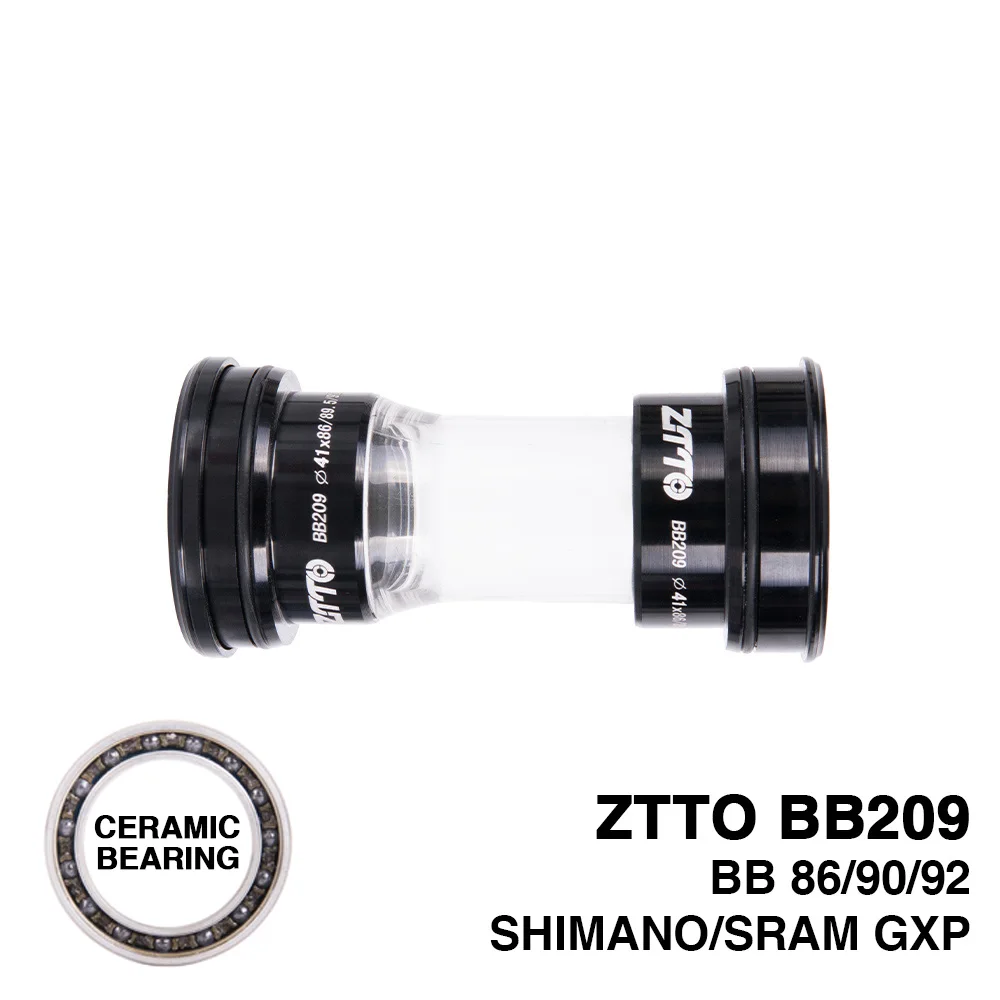 ZTTO CERAMIC Bottom Bracket BB209 BB92 BB90 BB86 Press Fit for Road Mountain bike Shimano 24mm Crankset SRAM GXP 22mm chainset