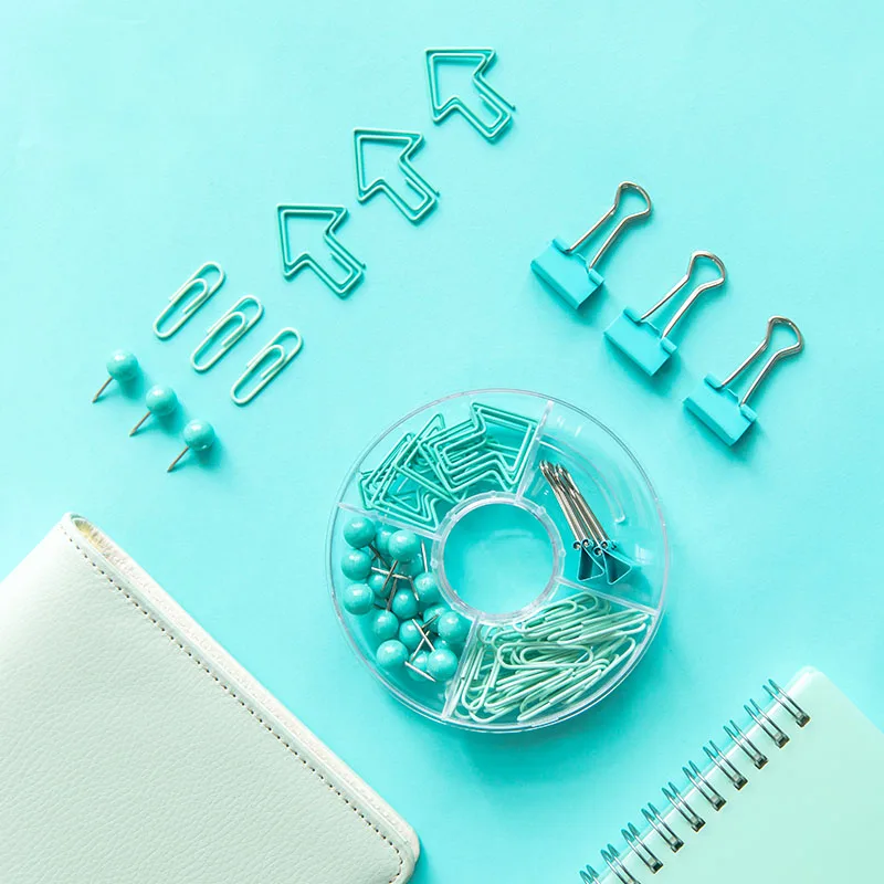 

1 Box Metal Paper Clips Set Bookmark for Book Kawaii Stationary Photos Tickets Letter Paper Binder Clip Office School Supplies