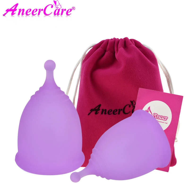

AneerCare 2pcs Mestrual cup hygiener period for women menstruation cup medical grade silicone Vaginal cup coletor menstrual cups