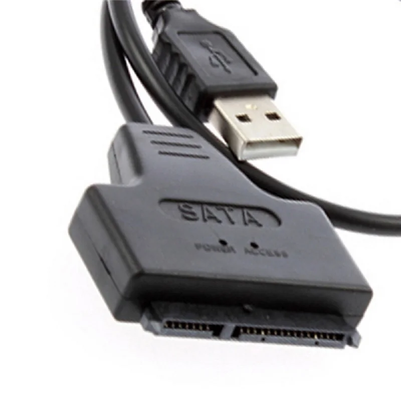 Высокопроизводительный Кабель-адаптер USB 2,0 для SATA 7+ 15 Pin 22 для жесткого диска 2," HDD с кабелем питания USB Розничная упаковка