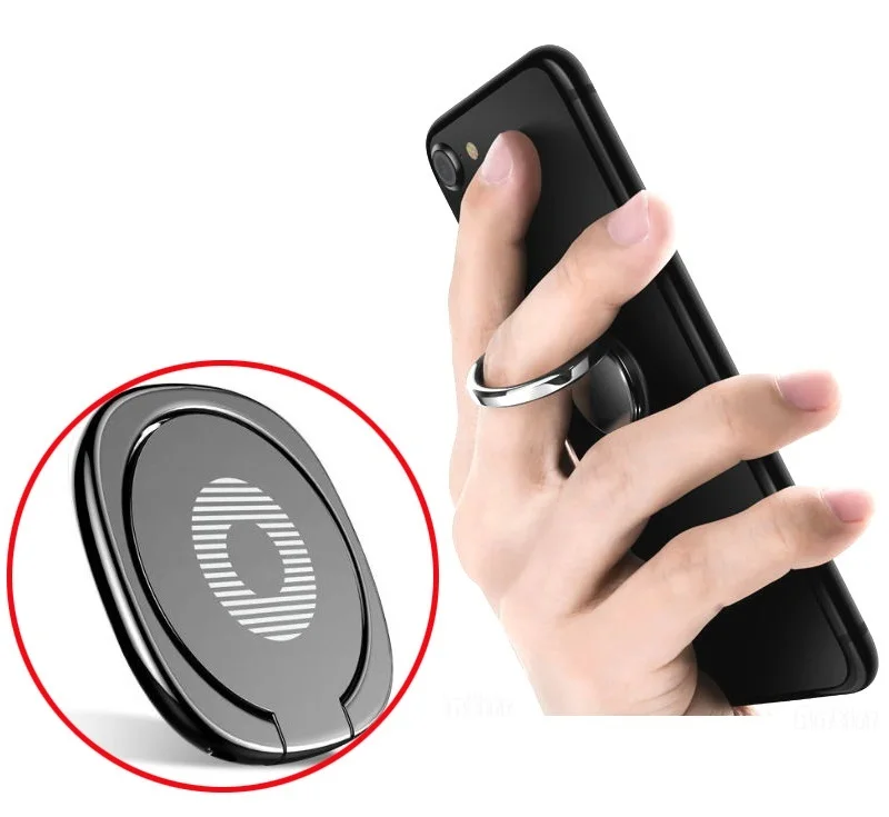 Metal Finger Ring Holder For iPhone XS 8 Samsung Phone Ring Mobile Phone Holder Stand For Magnetic Car Phone Holder Stand
