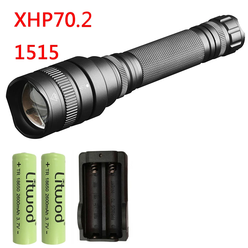 Litwod Z25 CREE XHP70.2 32 Вт Мощный тактический светодиодный фонарик с зум-объективом xhp70 xhp50 2 шт. 18650 аккумулятор фонарики - Испускаемый цвет: Option B