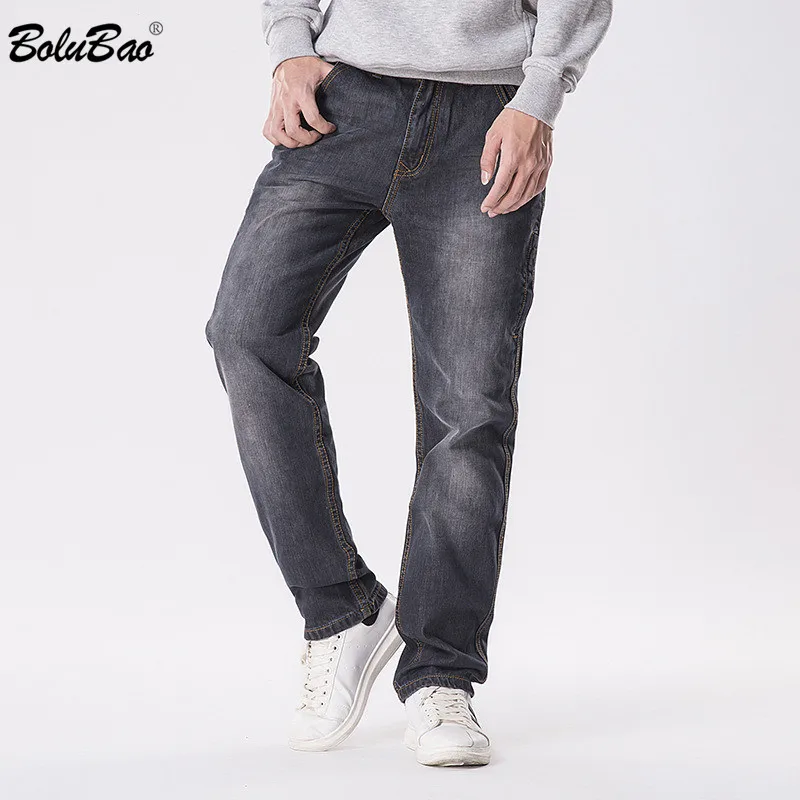 BOLUBAO модные брендовые мужские джинсы 2019 осень Для мужчин; эластичные хлопковые джинсы обтягивающие мужские брюки Fit джинсовые брюки дно