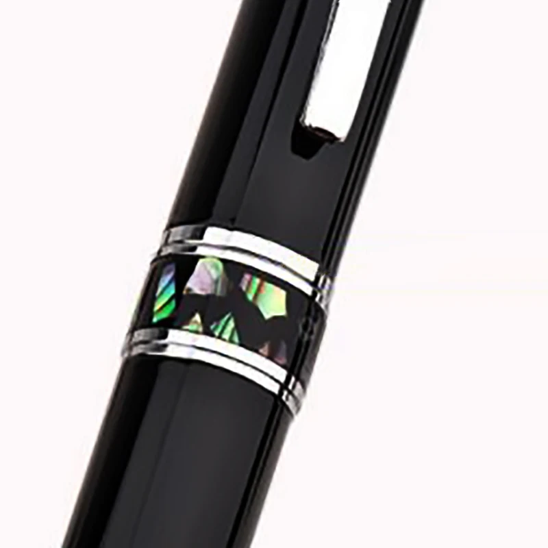 Duke Классическая перьевая ручка 911 Большая акула форма черный узор перо полностью металлический Иридиевый Средний наконечник для письма ручка для бизнеса и офиса