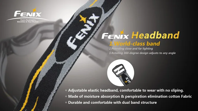 Fenix 18 22 мм фонарик Фонарь регулируемое эластичное оголовье W/Батарея