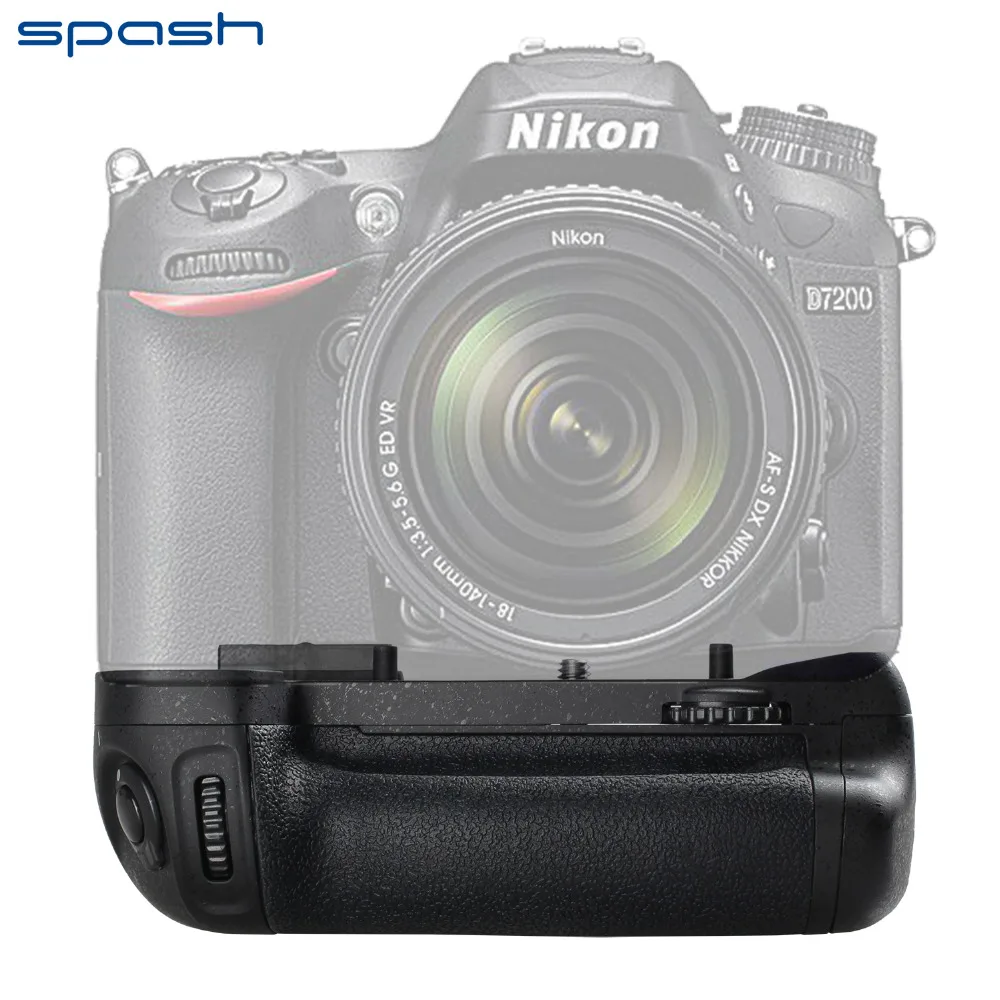 spash Multi power Vertical Battery Grip for Nikon D7100 D7200 Replacement for MB D15 Battery Handgrip