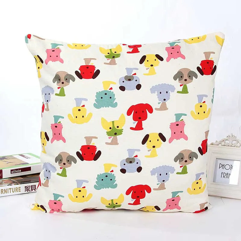 Por Decorative Pillow Covers 1 Cotton Linen Simple Deer Sika Animal Printed Throw