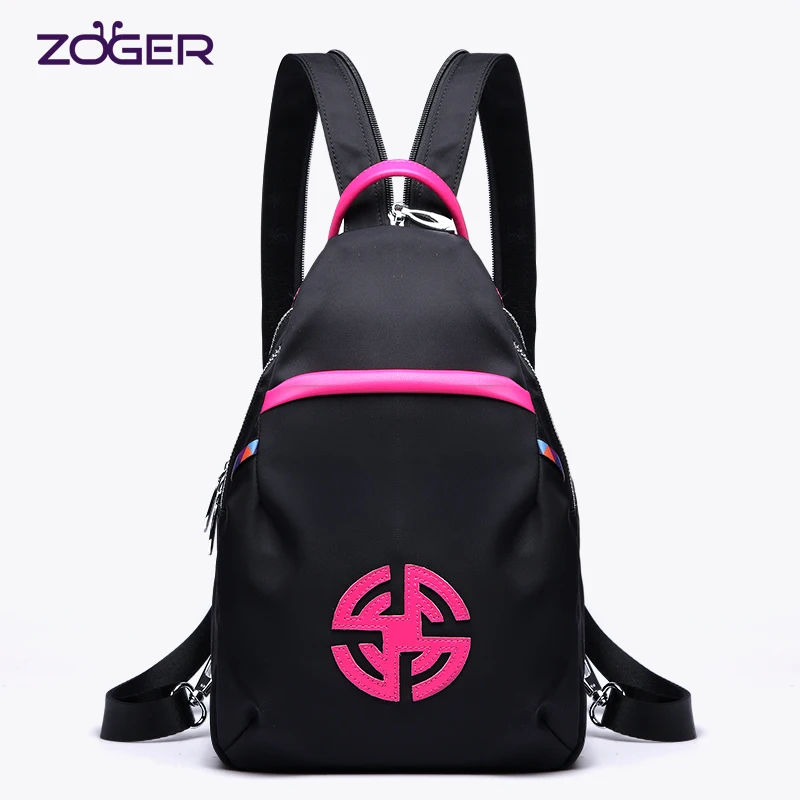

Zoger new female backpack tide Oxford cloth canvas women's backpack wild large capacity anti-theft lady travel bag
