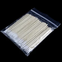 100 шт, короткая деревянная ручка, маленький острый наконечник, ватный тампон для бровей, тату для красоты, макияж, цветной шов для ногтей, выделенный грязный выбор