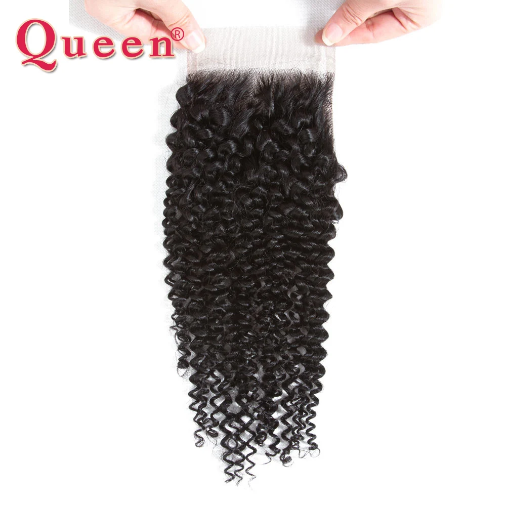 Queen Products Brazilian Kinky Curly 3/4 Bundles With Closure 100% Remy Human Weave Bundles With Lace Closure Hair Extensions Queen Products Brazilian Kinky Curly 3/4 Bundles With Closure 100% Remy Human Weave Bundles With Lace Closure Hair Extensions
