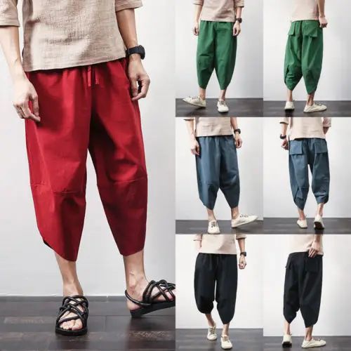 mens casual baggy pants