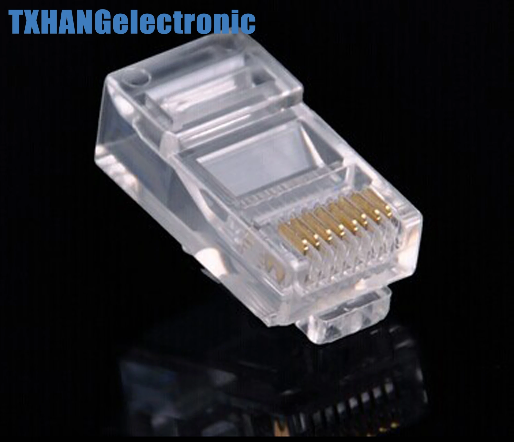 20Pcs Practical Internet Gold Plated Cable Modular Plug Adapter RJ45 8P8C CAT5E
