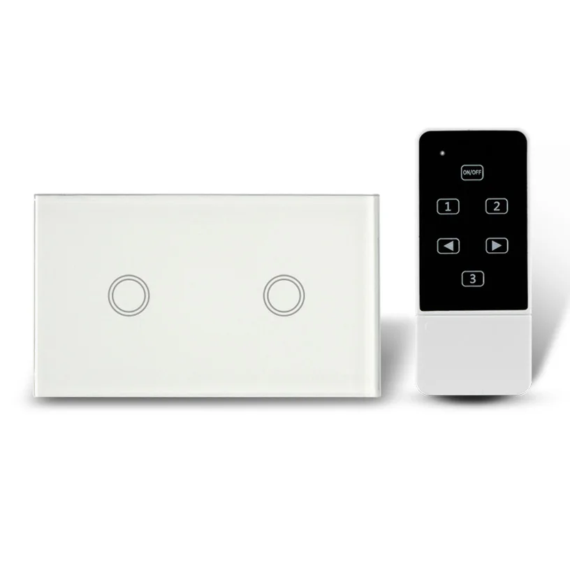 Us Type 2 Buttons On Off Touch Switch 2 Gang Wireless