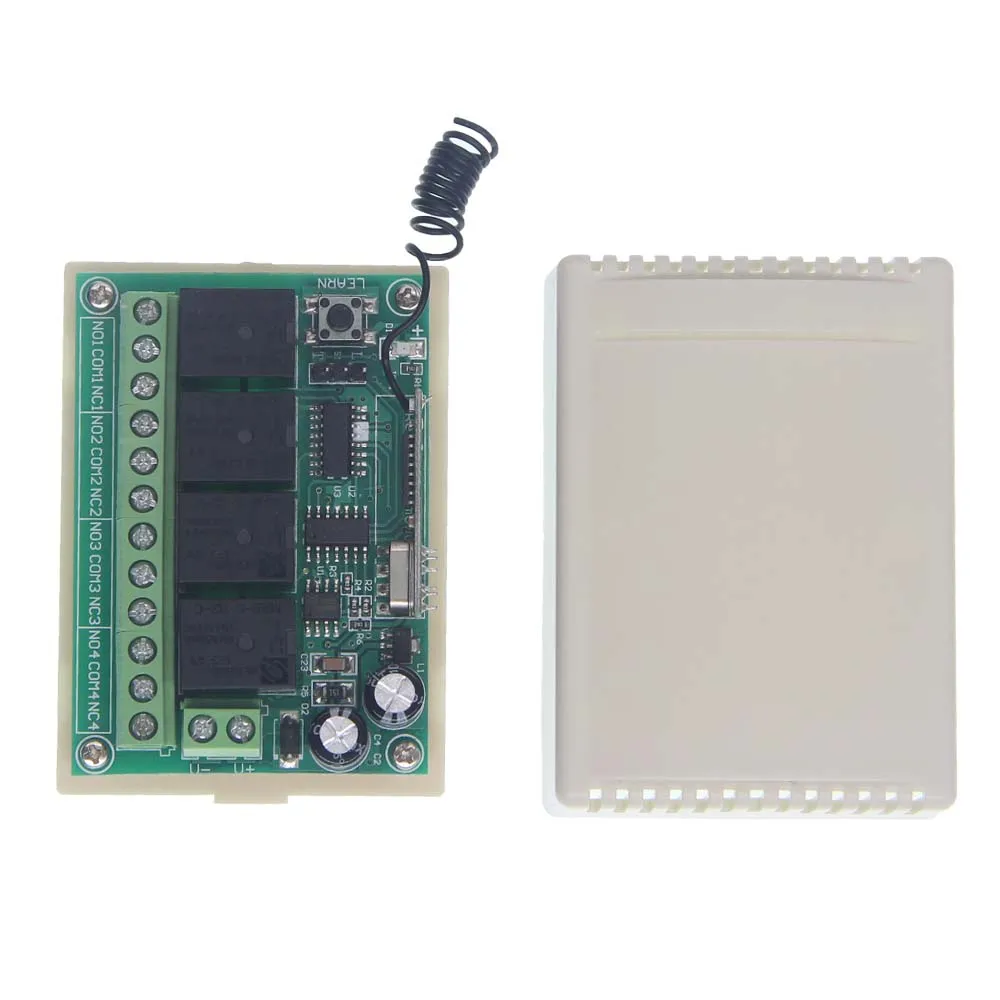 

DC 12V 10A 4 CH 4CH RF Wireless Remote Control Switch System Receiver,315 / 433 MHz