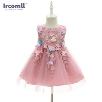 

Ircomll Brand Newest Little Princess Baby Girl Dress Lanvender A-Line Ball Gown First Birthday Gift Wedding Party Clothes