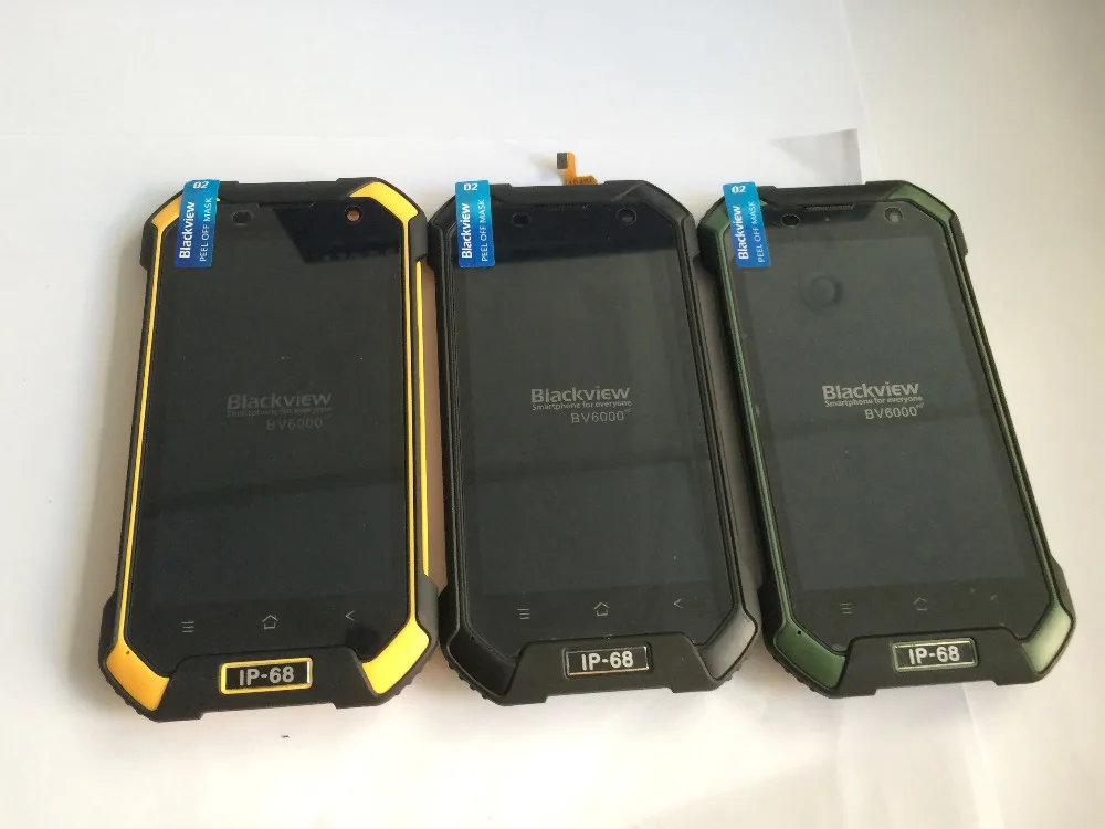 Оригинальный б/у ЖК экран + сенсорный рамка USB плата для Blackview BV6000 4 7 MT6755 восемь