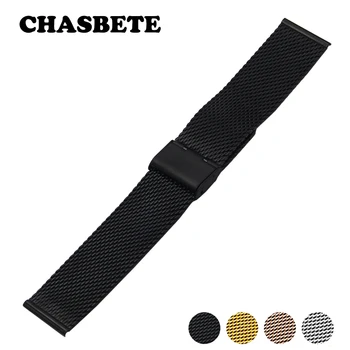 

18mm Stainless Steel Watch Band for Huawei Watch / Fit Honor S1 Watchband Men Women Metal Strap Wrist Loop Belt Bracelet Black