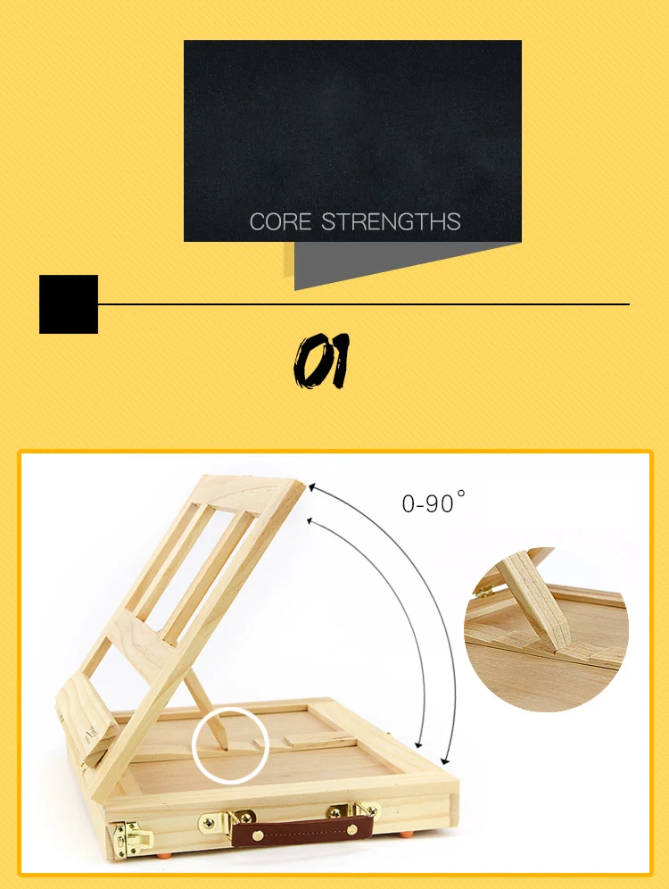 Деревянные настольные мольберты для рисования художников, Детские ящики, портативные настольные аксессуары для ноутбуков, чемоданы, краски, аппаратные товары для рукоделия