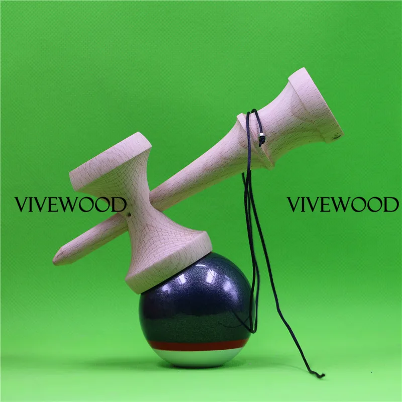 

V3 Kendama, Big CUPS and Newest shape,made from Beech Wood,60MM Tama with Metallic paint design,Tracky coating,Elegant Kendama