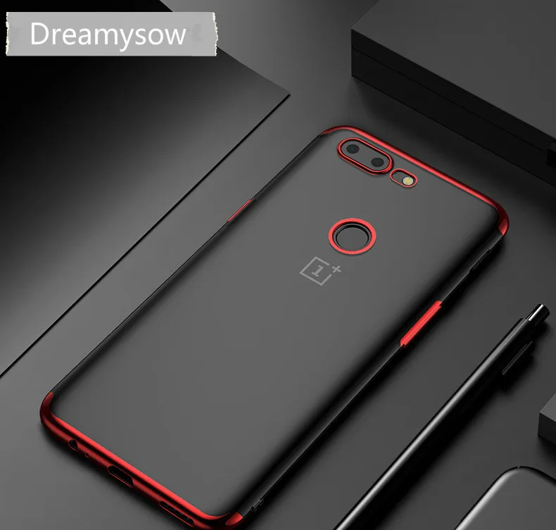 

For OnePlus 7 Pro 6T 6 5T 5 Cases Soft TPU Plating Phone Case For OnePlus 7 6T 6 5T Clear ultra thin Protective Back Cover coque