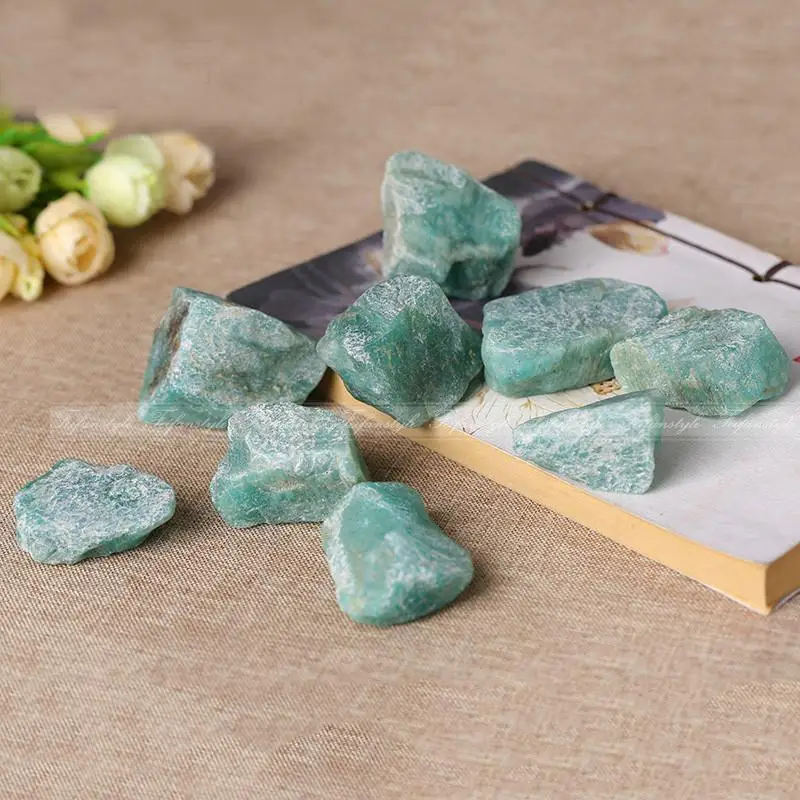 Wholesale 100g Natural Raw Blue Amazonite Crystal Rough Stone Gem