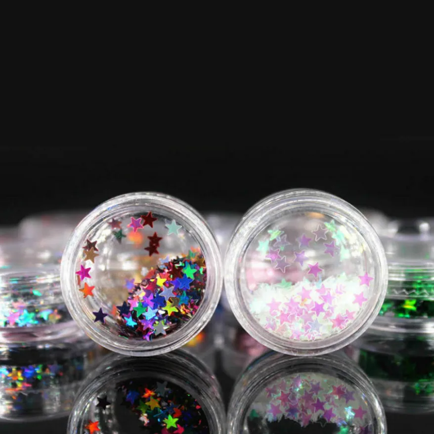 

Nail Art Beautiful Shinning Star Nail/Body/Eye Glitter Powder Paillettes DIY Gel Nail Polish Hybrid Manicure Nail Gel Set #kl01