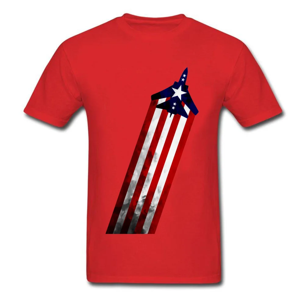 Patriot Plane Men's Newest Custom Tops Shirt Round Neck ostern Day Cotton Fabric Top T-shirts Normal Short Sleeve Tee-Shirts Patriot Plane red