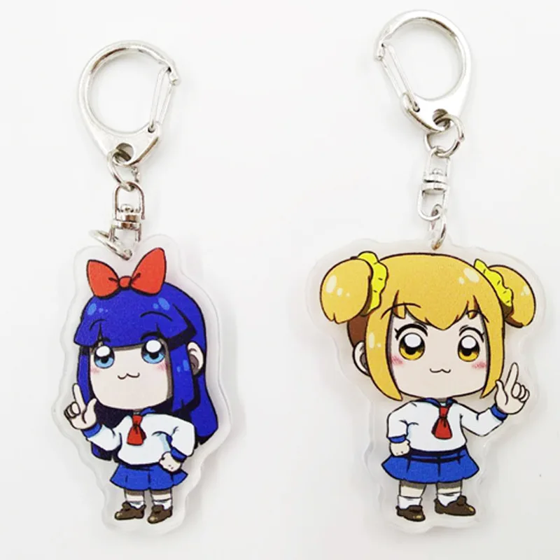 

Anime POP TEAM EPIC Pop Pipi Keychains Anime Cartoon Figure Pendant Key Ring