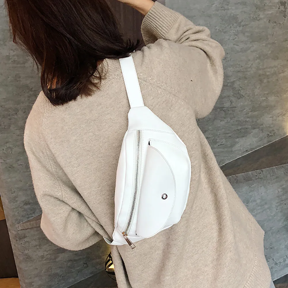 

Covered buckle solid color small square bag purse chest bag Leather Messenger Shoulder Bag Free delivery