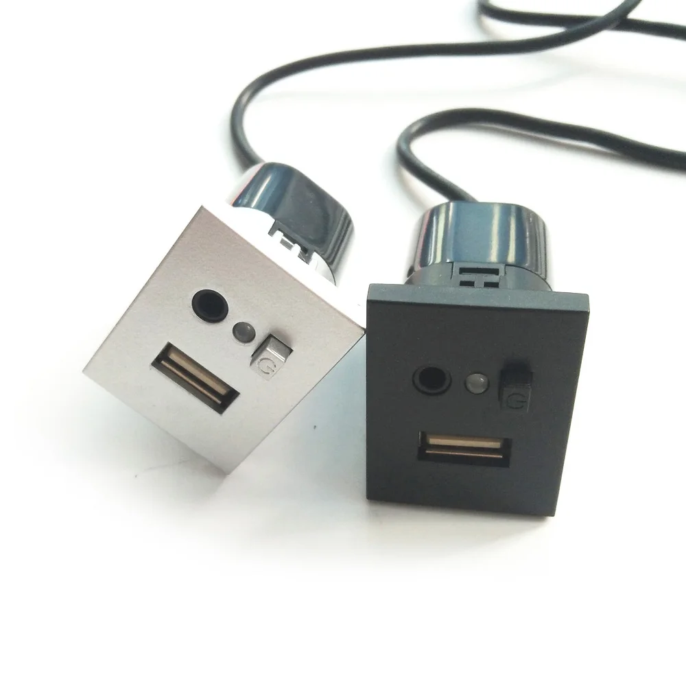 Черный и серебристый USB/AUX вход адаптер мини кабель USB слот интерфейс кнопки аксессуары для ford focus 2 mk2 2009 2010 2011