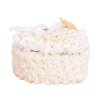 

1Pcs Heart-Shape Rose Flowers Valentine'S Day Gift Ring Box Romantic Wedding Jewelry Case Ring Bearer Pillow Cushion Holder