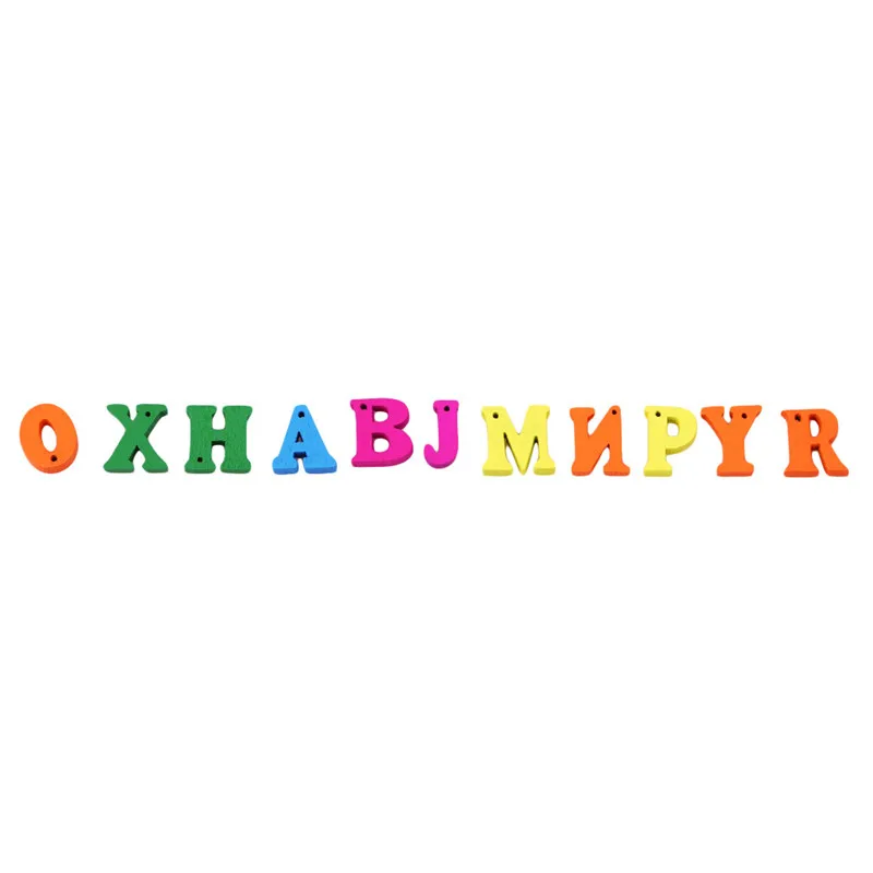 100 шт./лот DIY Деревянные алфавитные поделки детские развивающие буквы Эрудит красочные ремесленные головоломки игрушки для детей