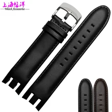 Noir Bracelet De Montre de haute qualité en cuir bande 21mm étanche bracelet en cuir pour YRS403 418 406G 007