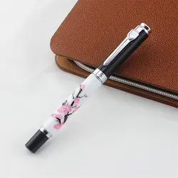 Высокое качество роскошные jinhao бизнес роликовая Ручка Керамика сливы цветок шариковые ручки 0,7 черные чернила для офиса подарок