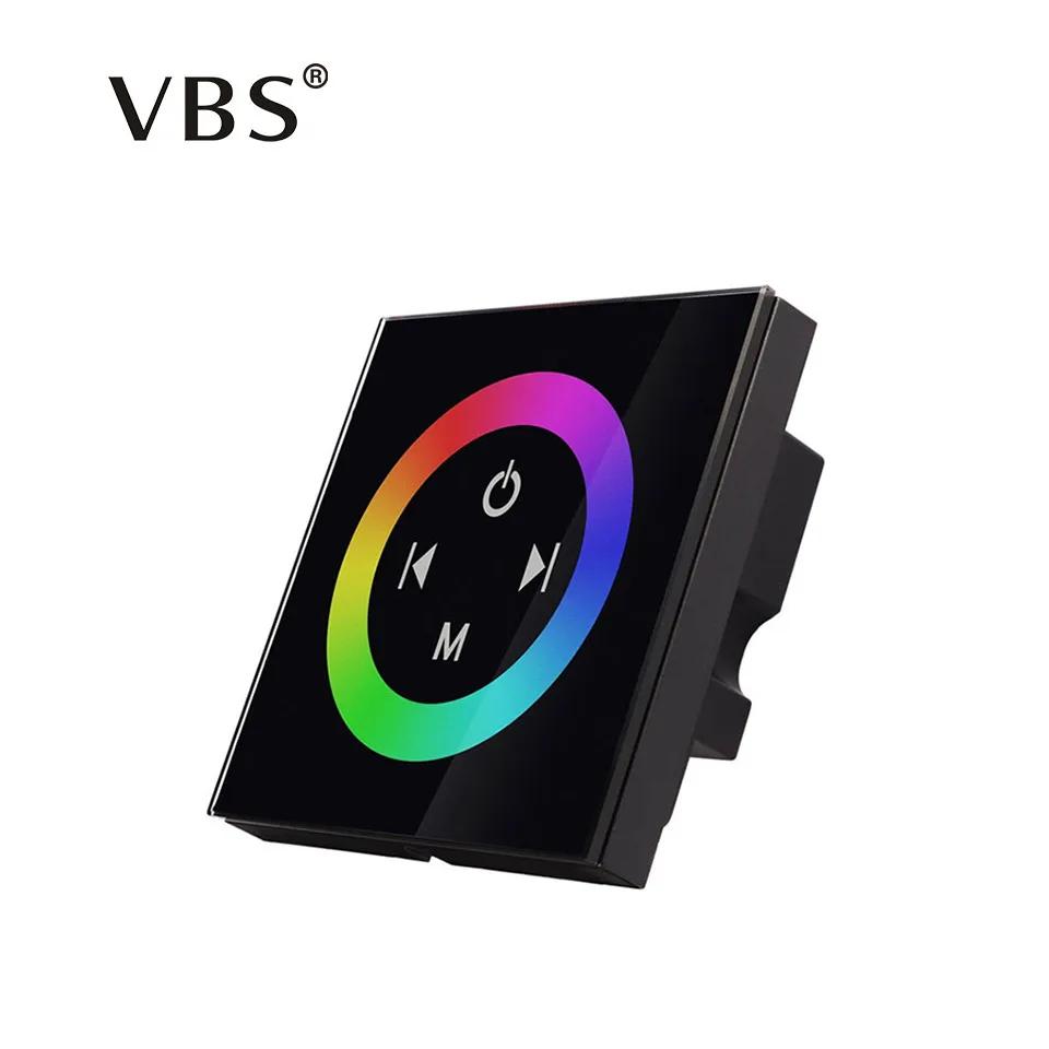 VBS 86 Wall Mounted LED RGB Controller Touch Panel Full Color Controler DC12V - 24V 3 Channels for Strip Light 5050 3528 | Лампы и