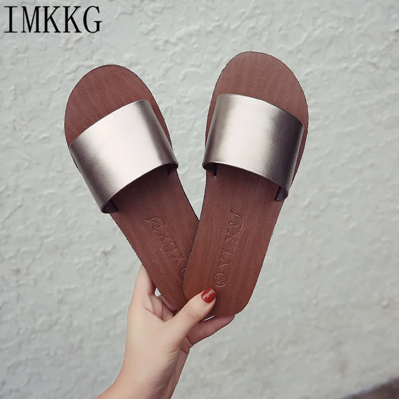 

2018 New Casual Slipper Flip Flop Sandal Womens Slippers Zapatos Mujer Ladies Slip On Sliders female Skid Indoor Shoes m380