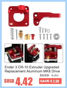 Эндер 3 CR-10 экструдер обновленная Замена Алюминий MK8 привода подачи 3D-принтеры Запчасти экструдеры для Creality 3d CR-7 CR-8 CR-10