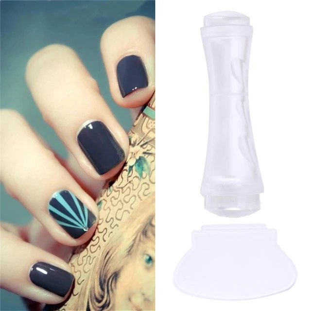 Nail Art Stamper Double Head Clear Jelly Silicone Marshmallow Nail Art Stamper Double Head Clear Jelly Silicone Marshmallow Ser Hot