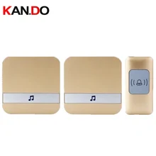 Мульти излучатели+ mult приемники Золотой беспроводной дверной звонок наборы мощность от 110-220 в дверной звонок Водонепроницаемый 280 м дверной звонок