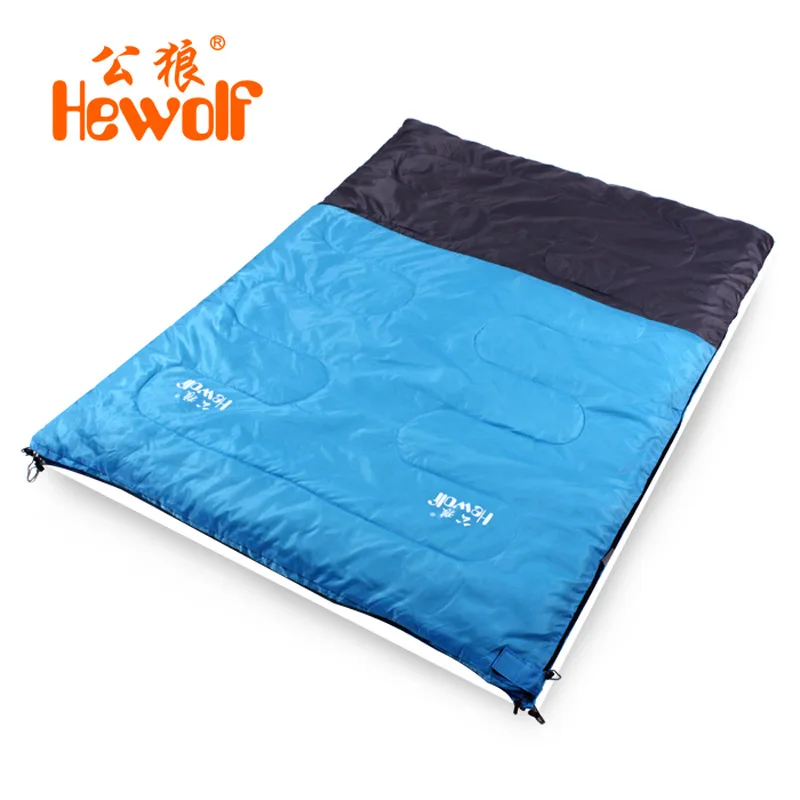 ФОТО New Brand Envelop Outdoor Couple Lover Family Camping Sleeping bag adult Three Season indoor Lunch Break Sleeping Bag 2.1KG