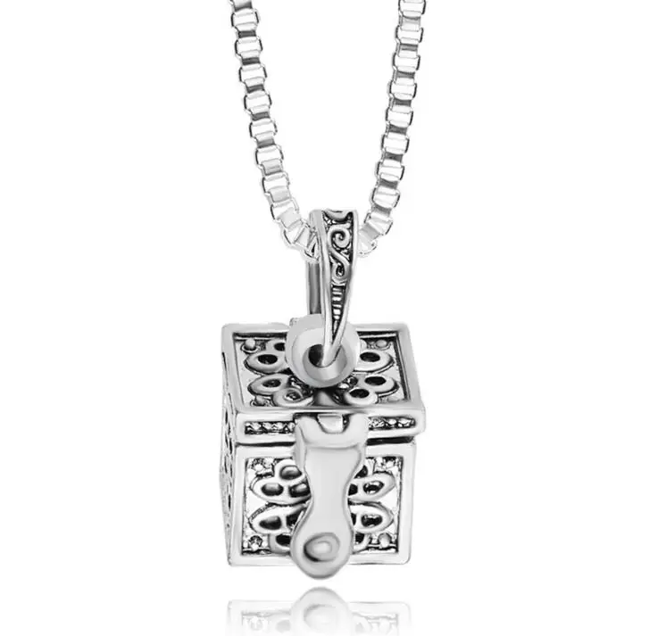 Men Necklaces Stainless Steel Tubular Open Cremation Urn Jewelry