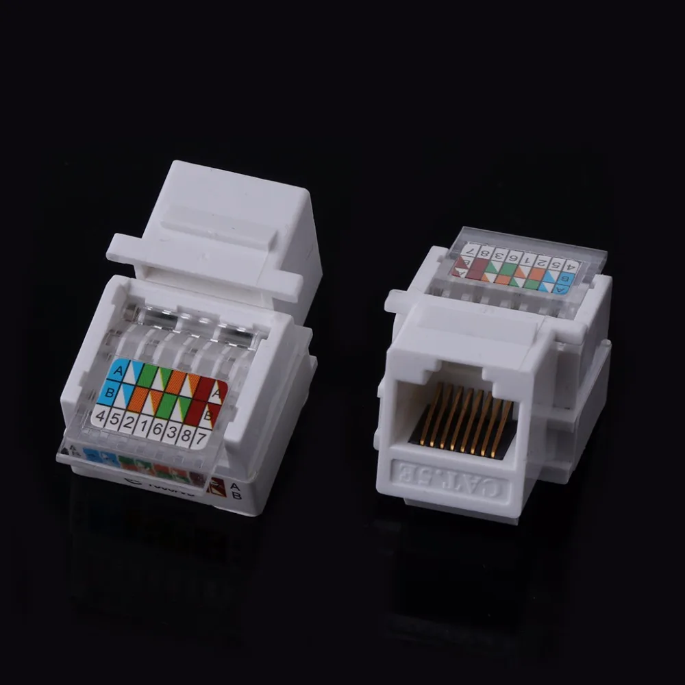 

5Pcs/Lot UTP RJ45 CAT5E Module Tool-free Socket Module For Network Integrated Wiring