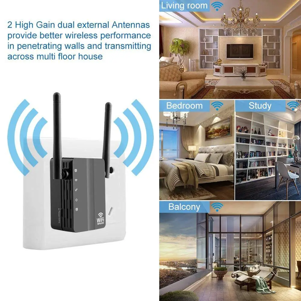 DSstyles WiFi Extender 300Mbps Wi-Fi Range Wireless Repeater Internet Signal Booster | Мобильные телефоны и аксессуары