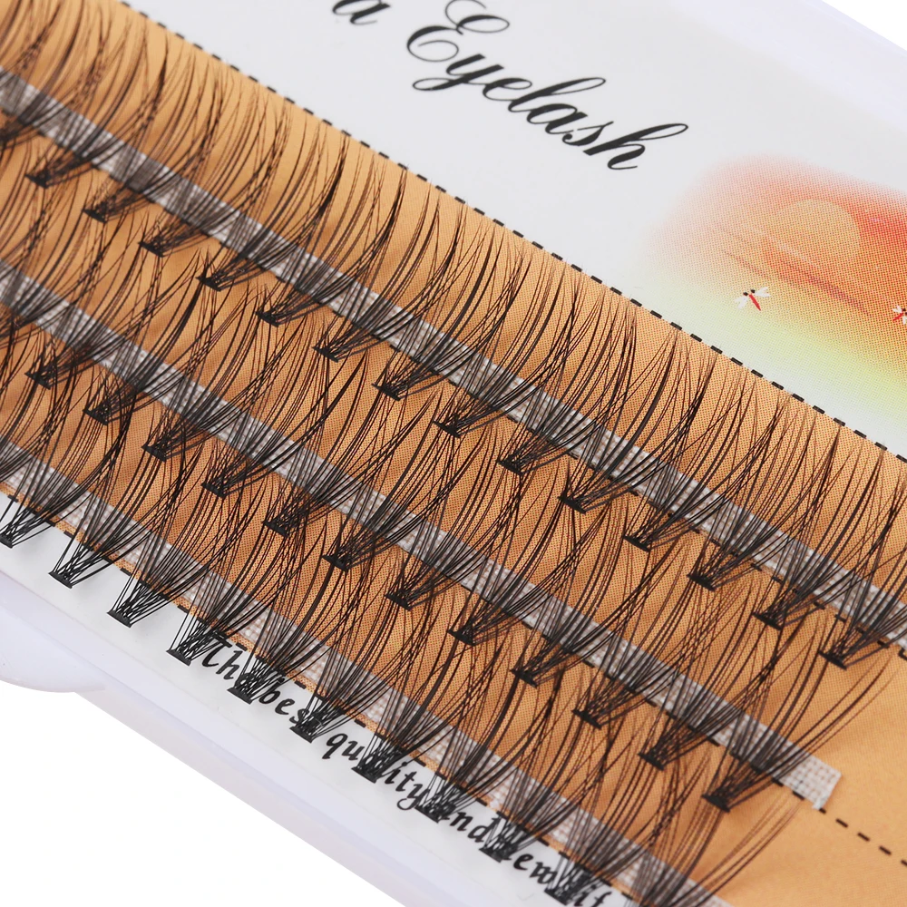 

1 Box Handmade 60 Clusters C Curl Individual False Eyelashes Natural Wispy Thick Long Fake Lashes Eye Lashes Extension Tools